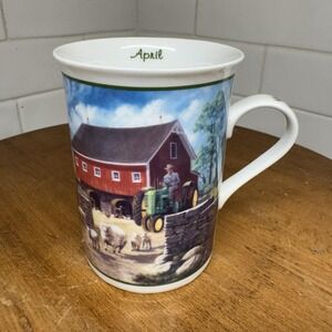 The Danbury Mint John Deere Farm Year APRIL mug‎